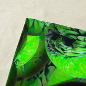 Neongroene planeten in 3D-optica Strandlaken (In situ)