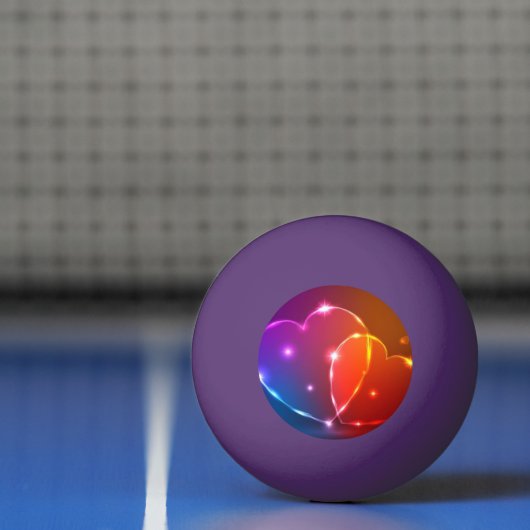 neonharten Valentijnsdag Pingpongbal (Net)