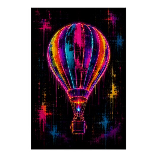 Neonhete ballon perfect poster (Voorkant)