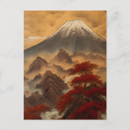 NeoNihonga Fuji 003 Briefkaart (Voorkant)