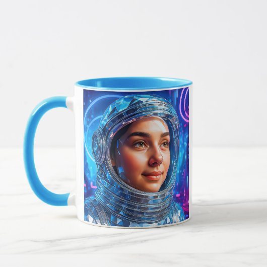 Neonische futuristische osmonaus mok (Links)