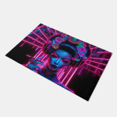 Neonische geisha deurmat (Schuin)