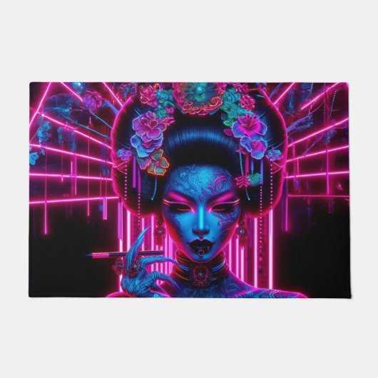 Neonische geisha deurmat (Voorkant)