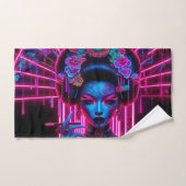 Neonische geisha handdoek (Handdoek)