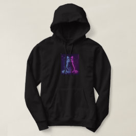 **Neonkat ontwerp – Lichtgevende Futuristische Kat Hoodie