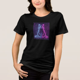 **Neonkatontwerp – Lichtgevende Futuristische Kata Tri-Blend Shirt