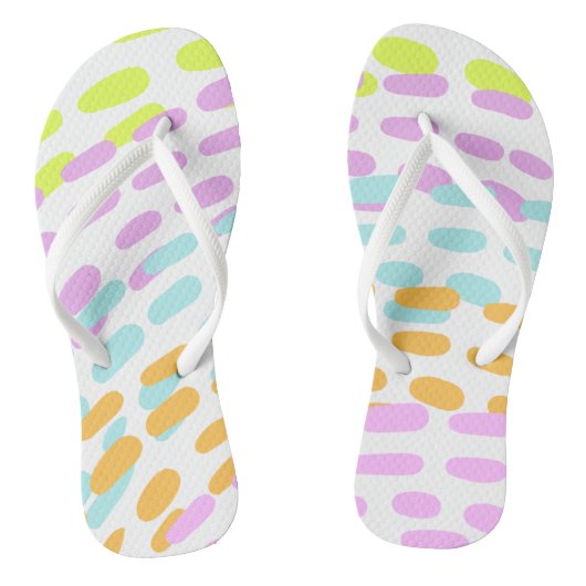 Neonkleuren in dierlijke afdruk teenslippers (Voetbed)