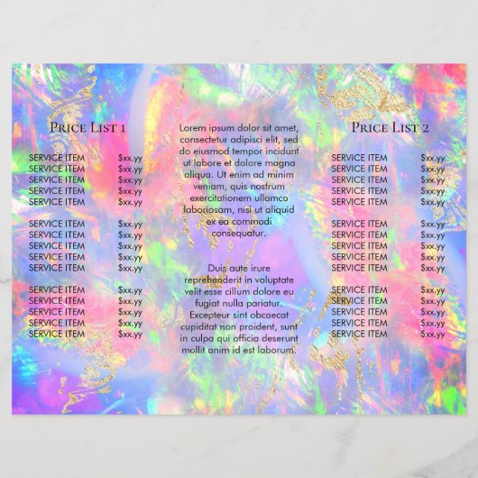 neonkleuren opal drievoudig brochure (Achterkant)