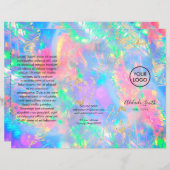 neonkleuren opal drievoudig brochure (Voorkant / Achterkant)