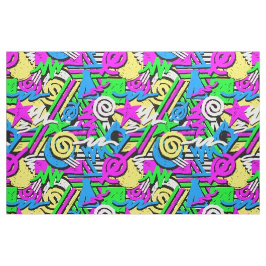neonkrabbel van 90 jaar stof (Fat Quarter)
