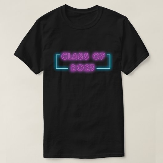 Neonlampklasse van 2023 Afstuderen T-shirt (Design voorkant)