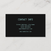 Neonlampvormer Visitekaartje (Achterkant)