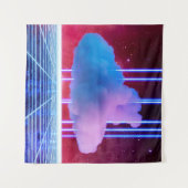 Neonlandschap: Wolk Wandkleed (Voorkant (horizontaal))