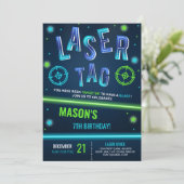 Neonlaser Label blauw Kaart (Staand voorkant)