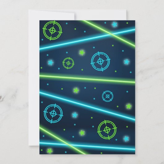 Neonlaser Label blauw Kaart (Achterkant)