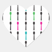 Neonlepels Hart Sticker (Voorkant)