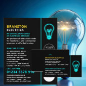 Neonlicht, elektricien Adverteren Flyer