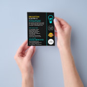 Neonlicht, elektricien Adverteren Flyer (Hand)