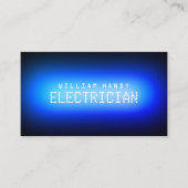 Neonlicht geïnspireerd blauw visitekaartje (Voorkant)