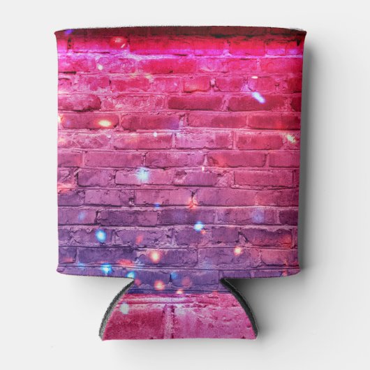 Neonlicht: lege bakstenen muur. blikjeskoeler (Voorkant)