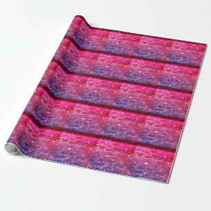Neonlicht: lege bakstenen muur. cadeaupapier