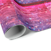 Neonlicht: lege bakstenen muur. cadeaupapier (Rol Hoek)