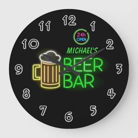 Neonlicht Privé Thuis Gepersonaliseerde Bar Klok (Voorkant)