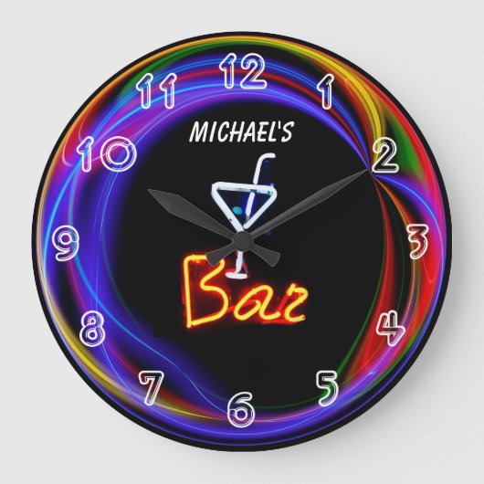 Neonlicht Privé Thuis Gepersonaliseerde Bar Klok (Voorkant)