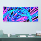 neonlicht show, blauw spandoek (Beurs)