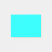 Neonlichtblauwe hexadecimale code 00ffff post-it® notes (Voorkant)