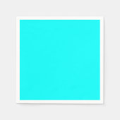 Neonlichtblauwe hexadecimale code 00ffff servet (Voorkant)