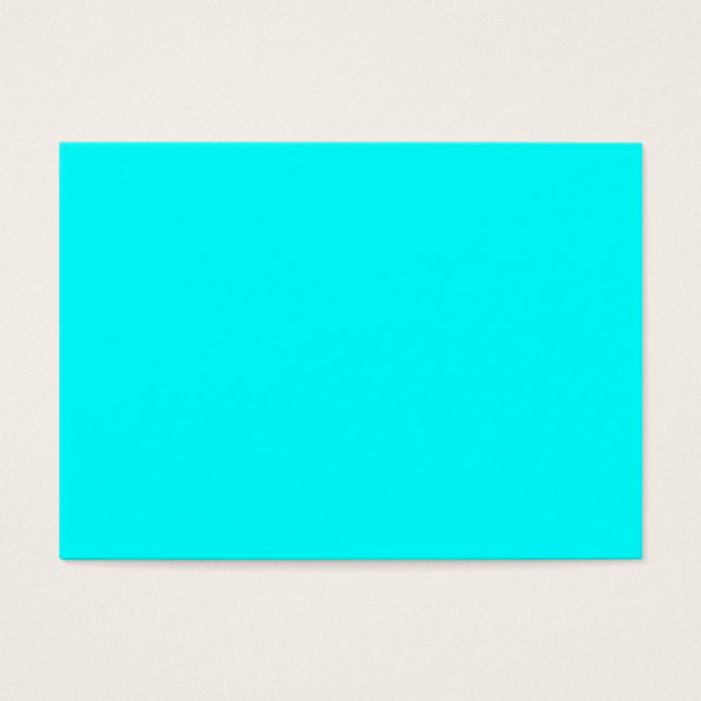 Neonlichtblauwe hexadecimale code 00ffff visitekaartjes (Voorkant)