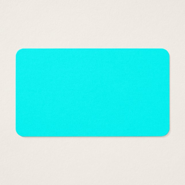 Neonlichtblauwe hexadecimale code 00ffff visitekaartjes (Achterkant)