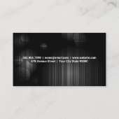 Neonlichten | bakstenen muur visitekaartje (Achterkant)