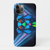 Neonlichten blauwe hond Case-Mate iPhone case (Achterkant)