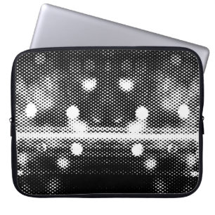 Neonlichten en een naadloos geometrisch patroon laptop sleeve