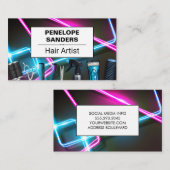 Neonlichten | Haargereedschap Visitekaartje (Voorkant / Achterkant)