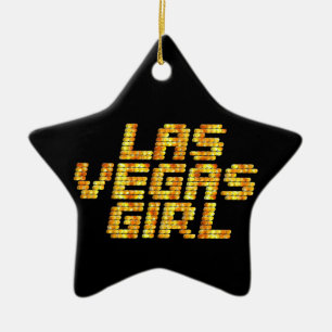 Neonlichten - Las Vegas meisje Keramisch Ornament