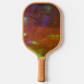 neonlichten op gebarsten rotsoppervlak pickleball paddle (Achterkant)