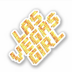 Neonlichten Stijl Las Vegas Meisje Sticker