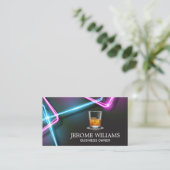 neonlichten | whisky-Drink Visitekaartje (Staand voorkant)