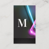 neonlichten | Zwart Tegel patroon Visitekaartje (Voorkant)