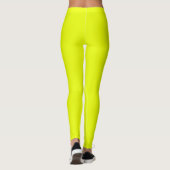 neonlichtgroene vaste kleur leggings (Achterkant)