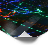 Neonlichtsporen Abstracte Fotografie. Cyberpunk Perfect Poster (Hoek)