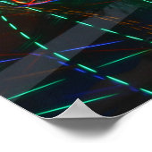 Neonlichtsporen Abstracte Fotografie. Cyberpunk Poster (Hoek)