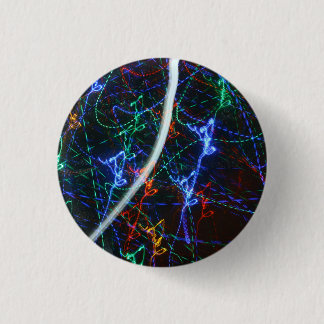 Neonlichtsporen Abstracte Fotografie. Cyberpunk  Ronde Button 3,2 Cm