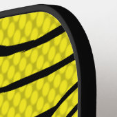 NeonLine 1 Geel Bewerkbare naam & Initialen Pickleball Paddle (Links Detail)