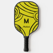 NeonLine 1 Geel Bewerkbare naam & Initialen Pickleball Paddle (Achterkant)