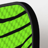 NeonLine 1 Groene bewerkbare naam en Initialen Pickleball Paddle (Links Detail)