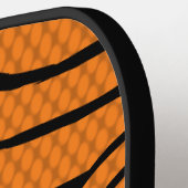 NeonLine 1 Oranje bewerkbare naam en Initialen Pickleball Paddle (Links Detail)